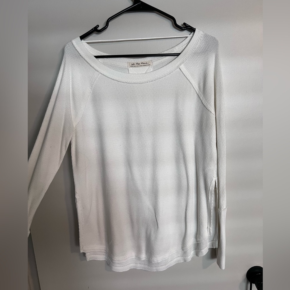 Free People White Snowy Tunic, Extra Small